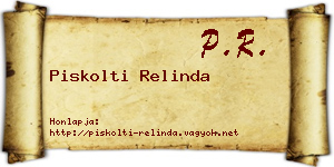 Piskolti Relinda névjegykártya